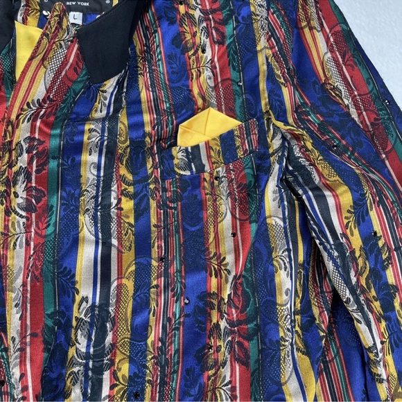 Criscione Sz L Brocade Floral Vintage Embellished Jacket Blazer Made In USA - Picture 7 of 16